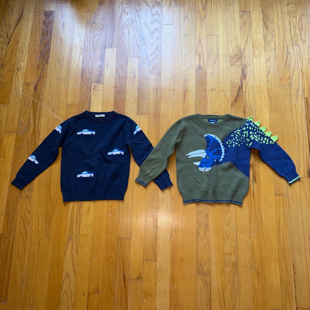 Andy & Evan Dinosaur & Boutique Car Boys Cotton 3D Sweater Bundle Lot Novelty 5